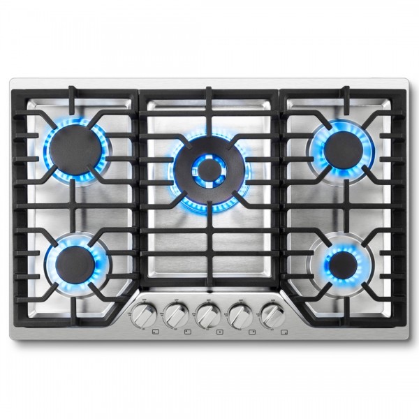 30 Inch Gas Cooktop Sunmaki 5 Burners Gas Stovetop