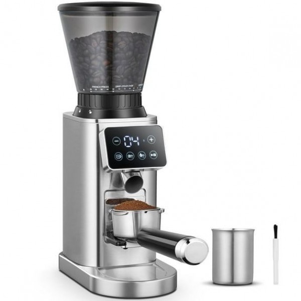 Sunmaki Electric Burr Coffee Grinder, 24 Grind Set...