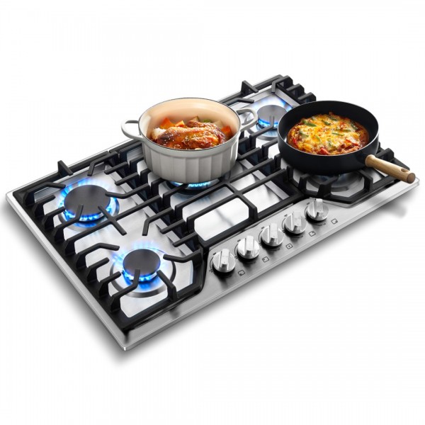 30 Inch Gas Cooktop Sunmaki 5 Burners Gas Stovetop