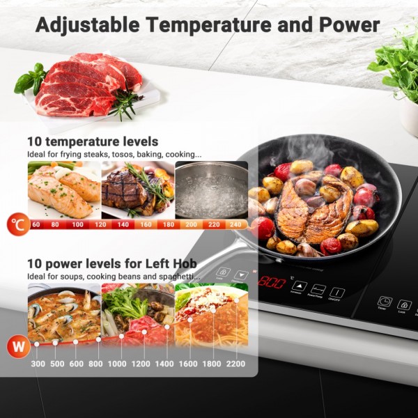 S16 Sunmaki Portable Double Induction Cooktop 1800W Induction Cooker