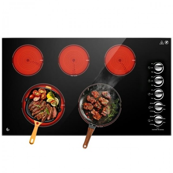 5 Burner Electric Stove, Sunmaki 36 inch Built-in ...