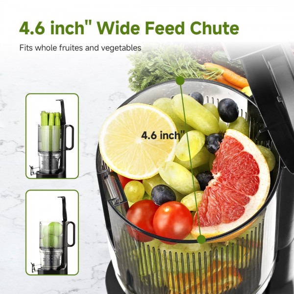 Sunmaki Juicer Machines 5.2" Large Feed Chute for Whole Fruits & Vegetables