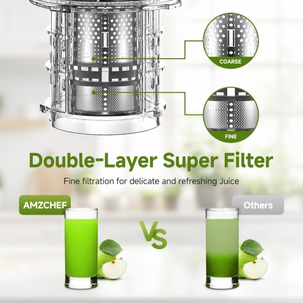 Sunmaki Juicer Machines 5.2" Large Feed Chute for Whole Fruits & Vegetables