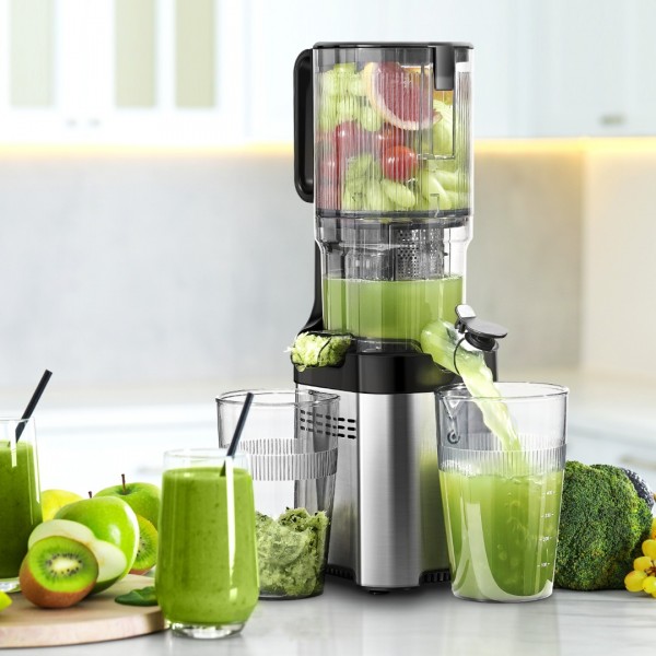 Sunmaki Juicer Machines 5.2" Large Feed Chute for Whole Fruits & Vegetables